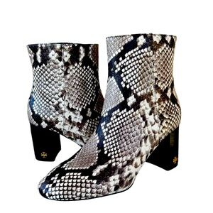 TORY BURCH Brooke Ankle
Snake Print Leather Booties 10